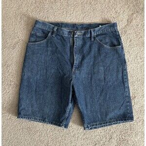 VTG Mens Wrangler Denim Shorts 38 Regular Blue‎ Jeans Classic Y2K